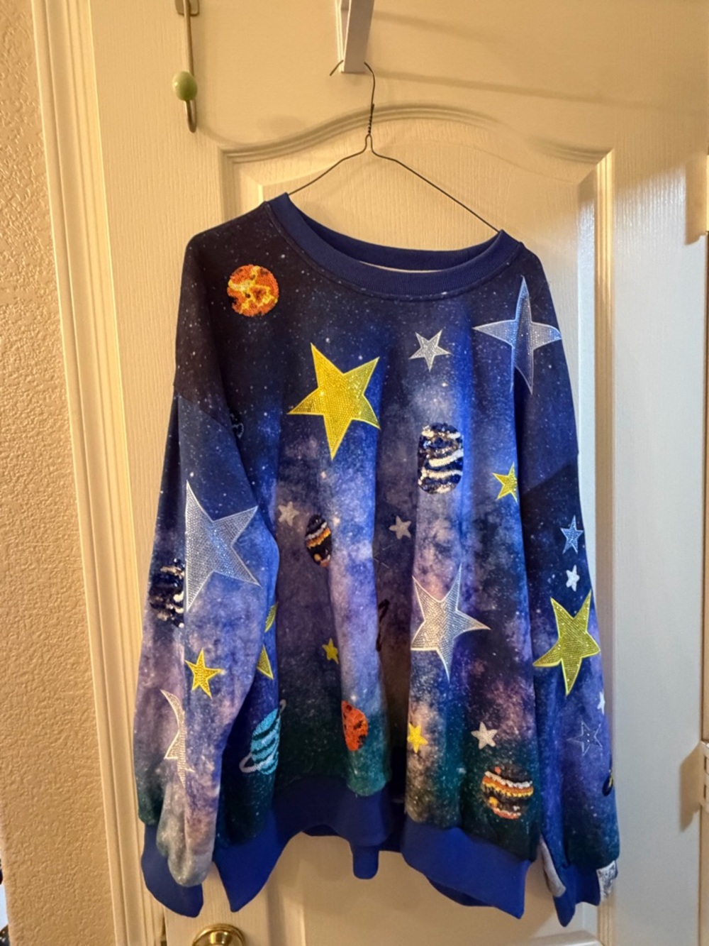Queen of Sparkles Galaxy Sweatshirt XL